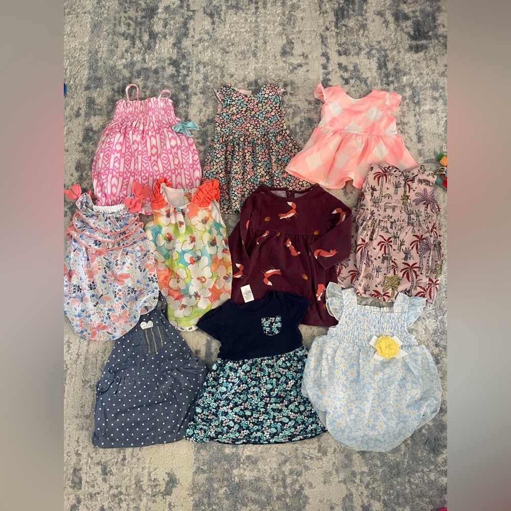 12 month baby girl dress/romper lot